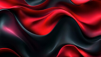 Sticker - Flowing red and black waves creating a seamless visual experience