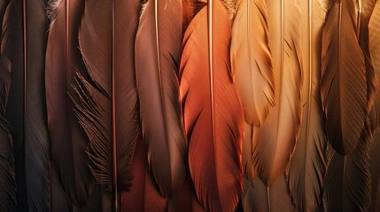 Wall Mural - Feathers Gradient Background