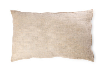 Wall Mural - One burlap sack isolated on white, top view