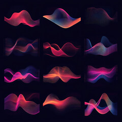  A set of abstract waveforms with soft gradient transitions. 