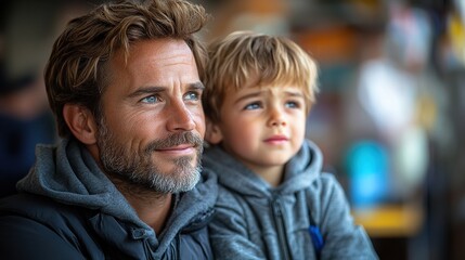 man teacher talking to small unhappy boy indoors in classroom comforting him