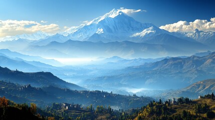 Wall Mural - Majestic Mountain Landscape