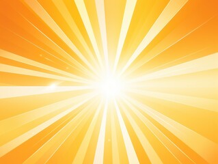 Wall Mural - Sun rays background with gradient color, white and gold, vector illustration