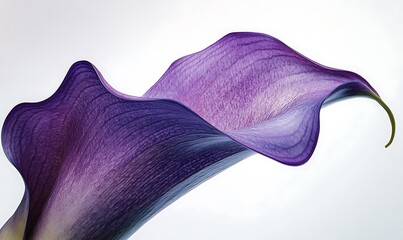 Wall Mural - Close-up of a Single Purple Calla Lily Petal