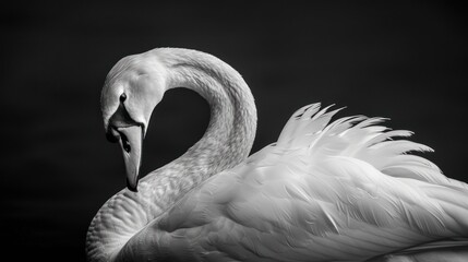 Sticker - Elegant Swan Portrait