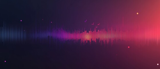 Abstract Sound Wave and Music Pulse