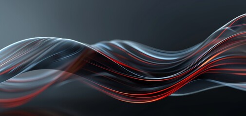 Aufkleber - A mesmerizing blend of flowing colors and light, showcasing abstract wave patterns in a dark background, perfect for modern designs.