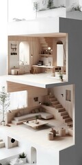 Sticker - Modern Minimalist House Design Interior Architecture