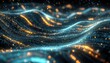 © AiAbstract - Quantum Computing Abstract Visualization with Glowing Particles and Data Streams in Digital Space