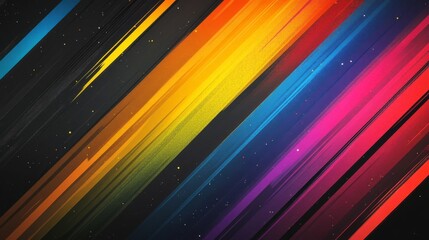 Poster - Colorful Abstract Light Streaks On Dark Background