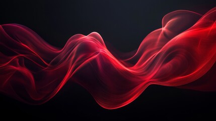 Wall Mural - Abstract Red Wave Background