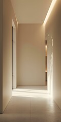 Wall Mural - Minimalist Interior Design With Sunlight and a Window