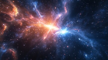 Wall Mural - Stellar Explosion in Deep Space