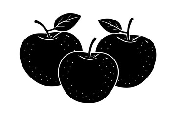 Wall Mural - Apple icon vector silhouette symbol