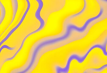 Wall Mural - Abstract blue and yellow wavy shapes on a bright background