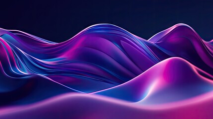 Wall Mural - Contemporary dynamic wave design with fluid motion and vibrant gradients, providing a stylish and modern backdrop for creative and tech visuals.