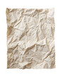 © kanoktuch - Crumpled beige paper texture with visible wrinkles, creating a natural, uneven surface perfect for background or artistic use. Isolated on transparent background, png.