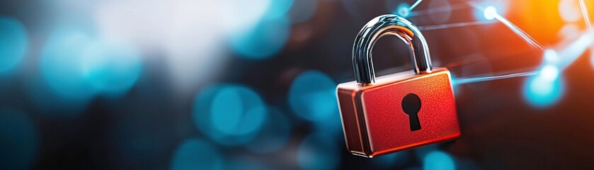 A close-up of a padlock symbolizing security and protection in a digital world, with a soft bokeh background.