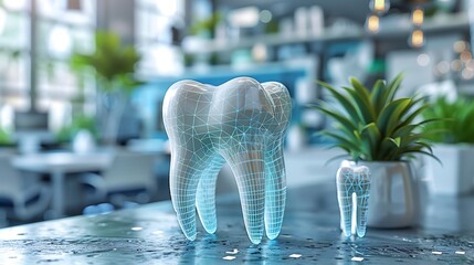 Abstract graphic of dental health statistics showcasing data on oral hygiene treatment outcomes and patient demographics with modern and engaging design