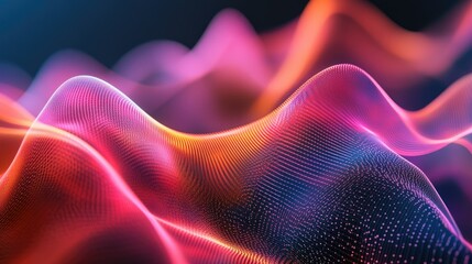 Futuristic abstract resonance wave design with flowing curves and vibrant colors, perfect for high-tech and creative backgrounds.