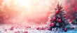© sawitreelyaon - Modern Christmas tree and snow background, geometric patterns and text space.