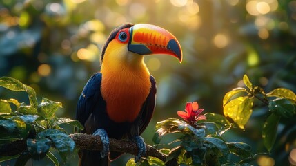 Canvas Print - Toucan in Tropical Rainforest