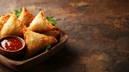 samosa background concept with copy space