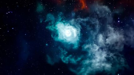 Wall Mural - moving nebulas space travel hyperlapse floating through galaxy stars planet universe cosmic travel o
