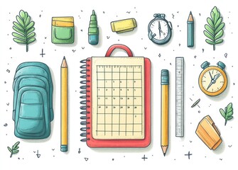 Poster - School Supplies Illustration