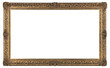 © andrew7726 - Golden wide picture frame on a transparent background, in PNG format.