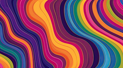 acid wave rainbow line backgrounds in 1970s 1960s