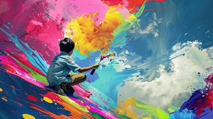 creativity wallpaper, vibrant, funny theme