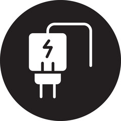 Sticker - charger glyph icon