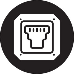 Poster - ethernet glyph icon