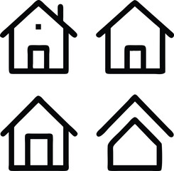 home icon set, perfect for web interface, app menu, and responsive layouts.
