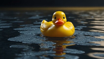 Yellow rubber ducky rendered in D, showcasing its bright color.