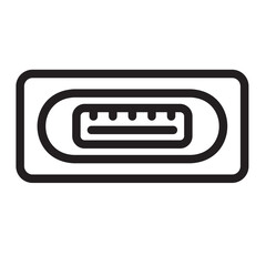 Poster - usb port line icon