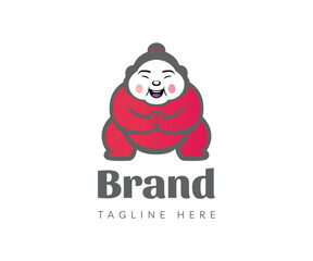 Sumo wrestler logo icon design template elements. Usable for Branding and Business Logos.
