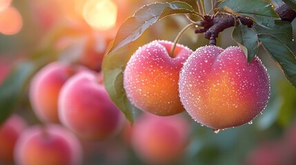 Canvas Print - Fresh Peach Close Up