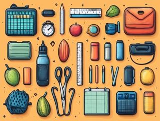 Poster - School Supplies Illustration