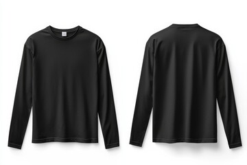 Black long sleeve tshirt mockup isolated created with Generative AI