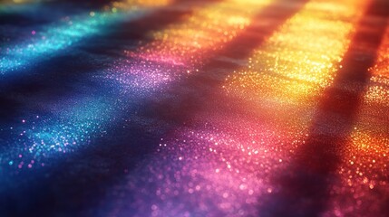 Canvas Print - Sparkling Glitter Texture with Rainbow Light