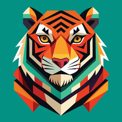 tiger tattoo design vector zoo angry tiger drawing animal face king mascot luxury template minimalist logo design sample 