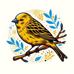 Wall Mural - canary bird 