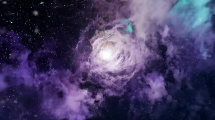 Wall Mural - moving nebulas space travel hyperlapse floating through galaxy stars planet universe cosmic travel o