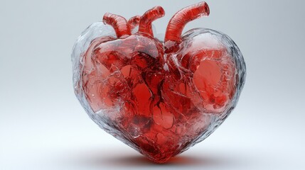 Wall Mural - Glass Heart Sculpture