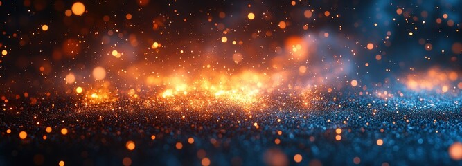 Poster - Abstract Sparkling Background with Warm and Cool Colors