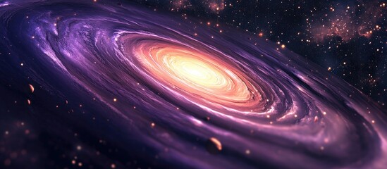 Aufkleber - Spiral galaxy design in a 3D cartoon rendering for educational purposes