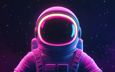 Aufkleber - Illustration of an astronaut in space 3D cartoon rendering