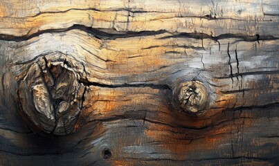 Oil painting showcasing the significance of aged wood emphasizing its worth and natural beauty